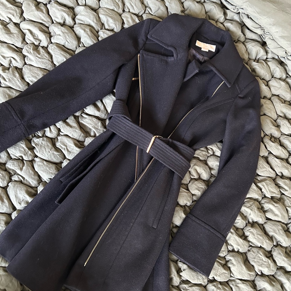 Michael Kors Black Belted Trench Coat